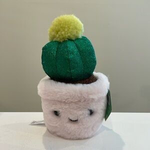 NWT 7” Golden Ball Cactus Sparklers Glittery Plant Plush by FAO SCHWARZ